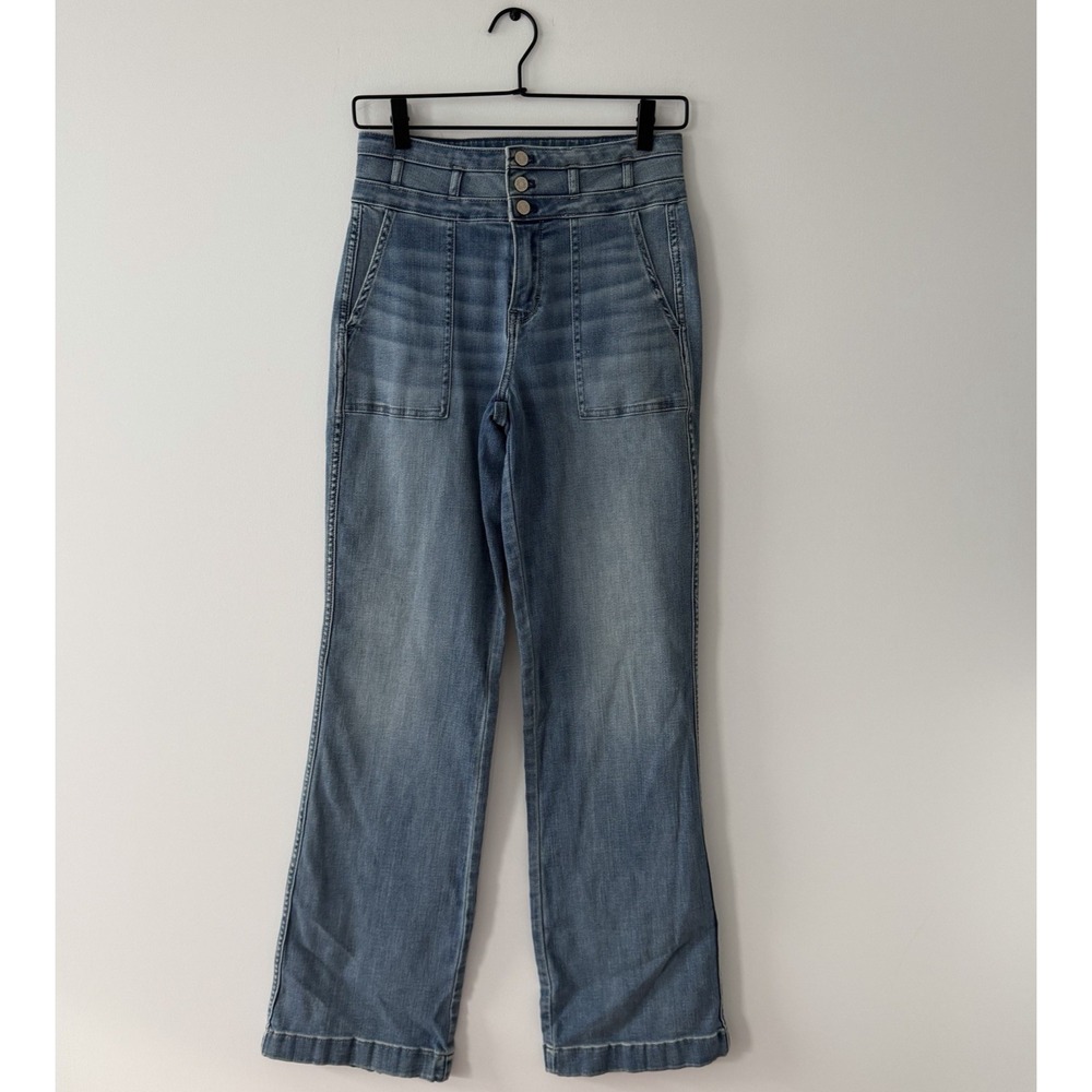 White House Black Market Jeans Womens 2 26x33 Extra High Rise Trousers 3 Button